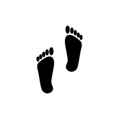 a pair of footprints icon, vector symbol illustration