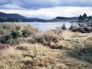 Loch Doon in Scotland set in the hills