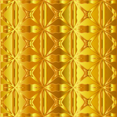 Geometric vector pattern with yellow and white gradient. gold ornament for wallpapers and backgrounds. 