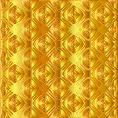 Geometric vector pattern with yellow and white gradient. gold ornament for wallpapers and backgrounds. 