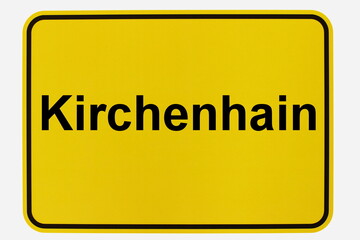 Illustration eines Stadteingangsschildes der Stadt Kirchenhain