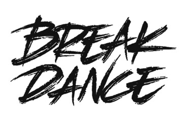 Breakdance vector lettering