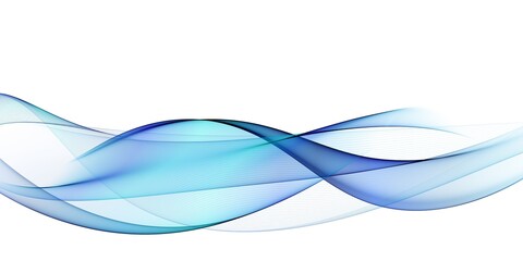 Abstract colorful flowing wave lines isolated on white background. Design element for technology, science, modern concept