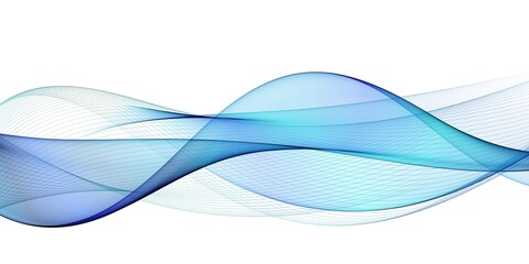 Abstract colorful flowing wave lines isolated on white background. Design element for technology, science, modern concept