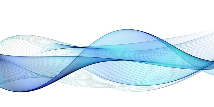 Abstract colorful flowing wave lines isolated on white background. Design element for technology, science, modern concept © gojalia