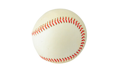 Baseball ball on a white background. Leather baseball ball walking on a white background.