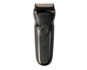 Electric razor in black on a white background. Isolate on white without shadow.