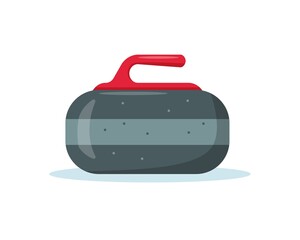 Curling Stone icon. Equipment for Winter ice Sport