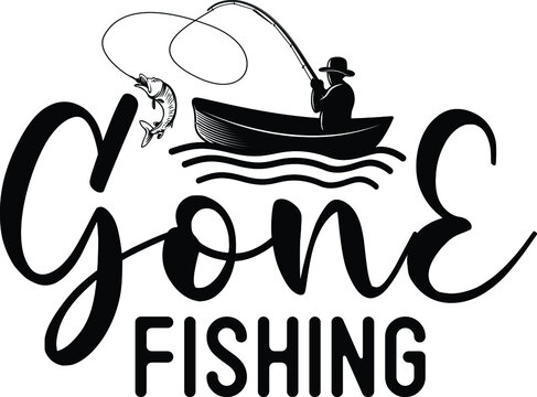 Gone Fishing SVG Design