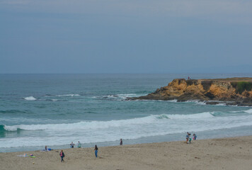 A beach at Mackerricher State Park on the Pacific Ocean in Fort Bragg, Mendocino County, California