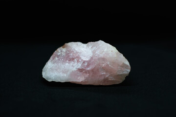 quartz crystals on black background