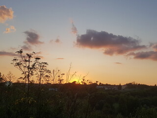 sunset in the mountains