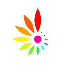 abstrak flower logo