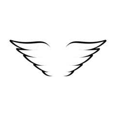 outline double wings logo