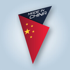 Vector flag made in china 01