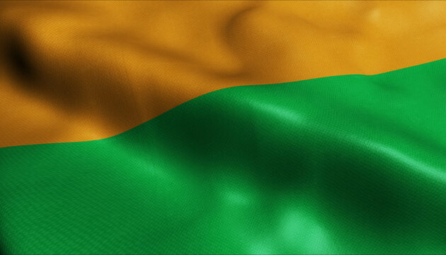 3D Waving Estonia City Flag of Torva Closeup View