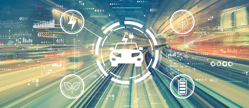 EV concept with high speed motion blur