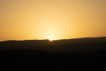 sunset in the mountains