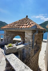 Obraz premium hot summer day in perast montenegro