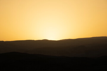 sunset in the mountains