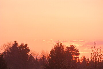 sunset in the mountains