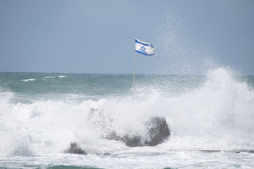 kite surfing on the atlantic ocean