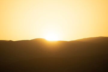 sunset in the mountains