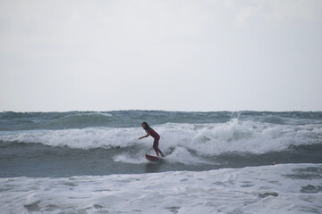 surfer on the beach