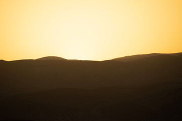 sunset in the desert