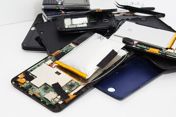 Damaged tablets and smartphones