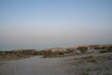 sunset over the beach