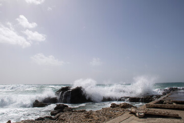 waves on the beach