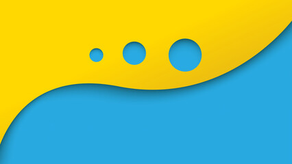 abstract papercut background with orange and blue color