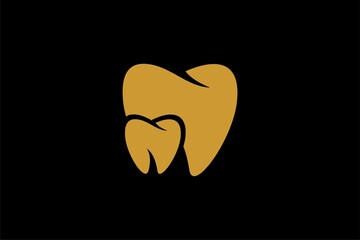 Dental clinic logo design. Dental care sign symbol. Tooth icon vector. 