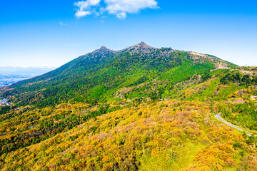 茨城県 紅葉の筑波山	