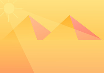 simple background with desert theme with pyramid design © rizki dian pratama