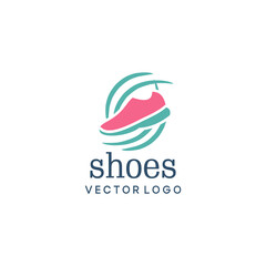 Illustration vector graphic of shoes logo. shoe icon. Pastel color style. Design inspiration. Fit to your Business or Company