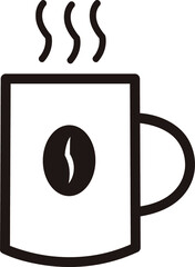warm cup of coffee flat vector illustration