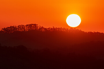 sunset in the mountains