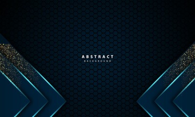 3d abstract light blue hexagon vector illustration of luxury background