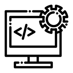 Computer Software Outline Icon