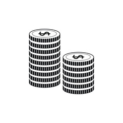 Coins icon design isolated on white background. Vector illustration
