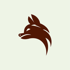 head of a fox Orange Fox Head Design Style for modern logo early delivery trend, threshold quality