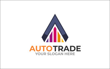 Illustration vector graphic of new trade for financial company business logo design template-01