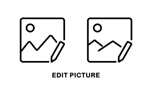 Edit picture icon. Illustration vector