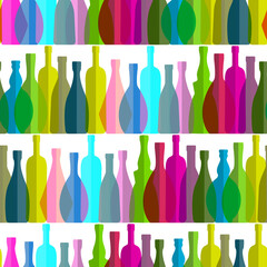 Transparent Wine Bottle Set Collection