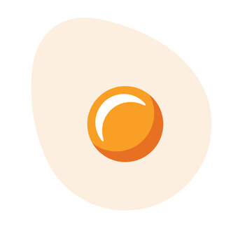recommend clip art: One fried egg icon, omelet symbol, breakfast sign