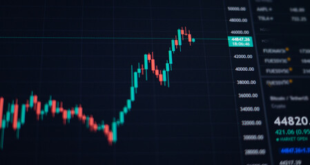 stock chart image displayed on computer screen