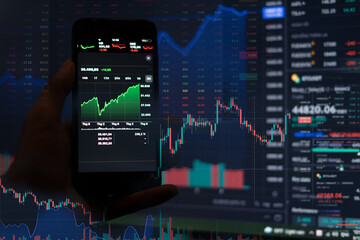 stock chart image displayed on computer screen
