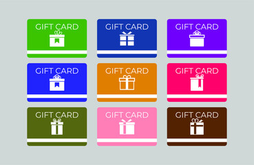 set of gift card element. free voucher for shop or business